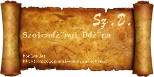 Szolcsányi Dóra névjegykártya