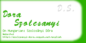 dora szolcsanyi business card